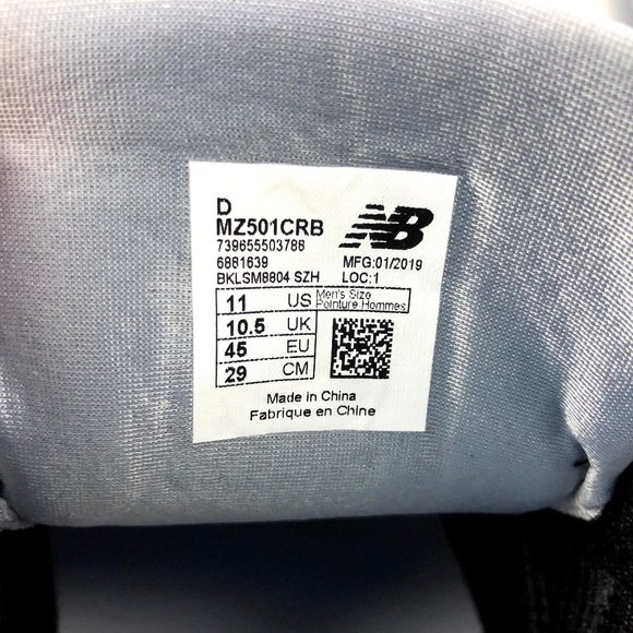 New Balance 501 Suede Sneakers MZ501CRB Black - Picture 2 of 10